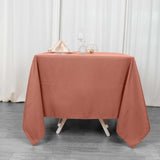 70" Terracotta (Rust) Premium Polyester Square Tablecloth - 220GSM