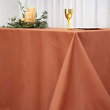 Terracotta (Rust) Seamless Polyester Rectangular Tablecloth - 90x156inch