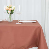 54" Terracotta (Rust) Premium Polyester Square Tablecloth - 220GSM