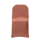 Terracotta (Rust) Spandex Stretch Fitted Folding Slip On Chair Cover - 160 GSM