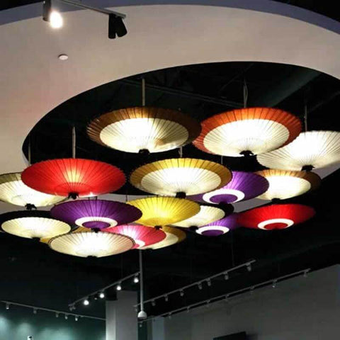 Paper fan and umbrella party decorations