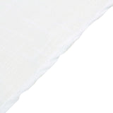 90x156 inch White Rectangular Tablecloth, Linen Table Cloth With Slubby Textured, Wrinkle Resistant