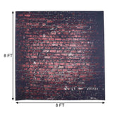 8ftx8ft Dark Red Vintage Brick Wall Vinyl Photography Booth Backdrop