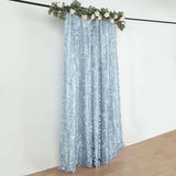 8ftx8ft Dusty Blue 3D Leaf Petal Taffeta Fabric Event Curtain Drapery, Photo Backdrop Panel 
