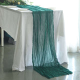 10ft Peacock Teal Gauze Cheesecloth Table Runner, Wedding Arch Arbor Fabric Decor