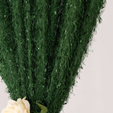 8ftx8ft Green Fringe Shag Polyester Wedding Drapery Panel, Minky Fabric Photo Backdrop Curtain