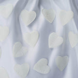 500 Pack | Ivory Silk Heart Confetti Party Table Scatters