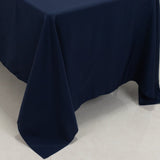 72"x120" Fire Retardant Navy Blue Tablecloth Premium Polyester Rectangular Table Cover