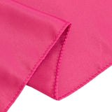 72x72inch Fuchsia Lamour Satin Table Overlay, Square Tablecloth Topper