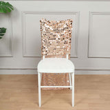 Blush / Rose Gold Big Payette Sequin Chiavari Chair Slipcover