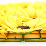 11 Sq ft. | Artificial Sunflower Wall Mat Backdrop, Flower Wall Decor