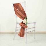 5 Pack Terracotta (Rust) Accordion Crinkle Taffeta Chair Sashes