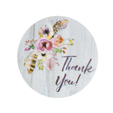 500pcs | 1inch Round Thank You Stickers Roll With Floral Design, DIY Envelope Seal Labels