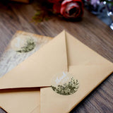 500pcs|1.5inch Thank You Stickers Roll With Natural Greenery Background, DIY Envelope Seal Labels