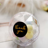 500pcs|1.5inch Round Thank You Stickers Roll With Gold Foil Text On Black, DIY Envelope Seal Labels