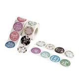 1000Pcs 1.5 inch Round Assorted Style Thank You Stickers Roll, Envelope Seal Labels