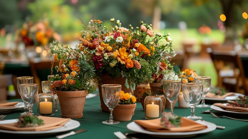thanksgiving table decor- pots