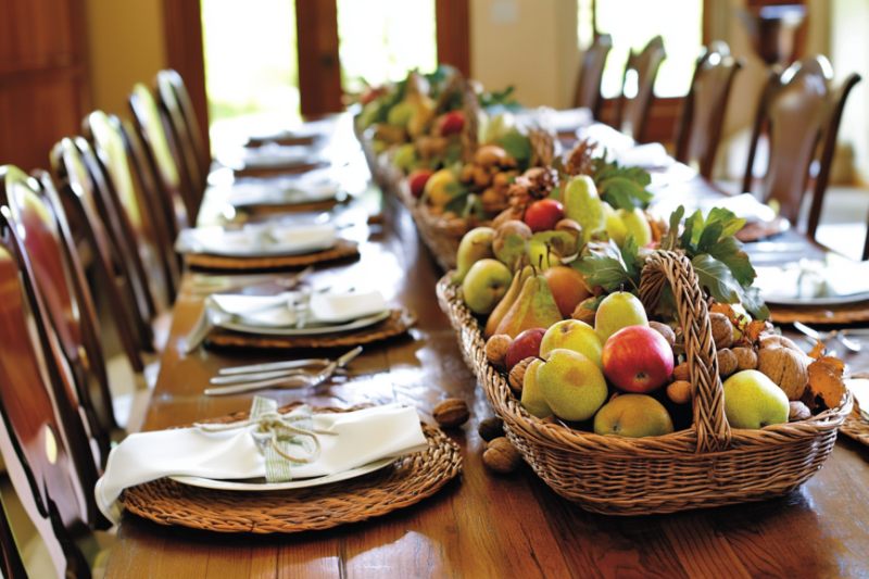 thanksgiving tablescape- fruits