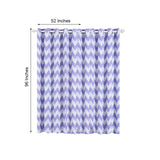 2 Pack | White/Lavender Lilac Chevron Print Thermal Room Darkening Blackout Window Curtain