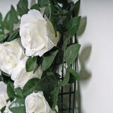 3 Sq ft. | Easy-Install White Silk Rose Flower Mat Wall Panel Backdrop