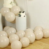 50 Pack Matte Pastel Beige Biodegradable Balloons 12inch, Round Eco-friendly