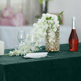 90inch x 156inch Hunter Emerald Green Seamless Premium Velvet Rectangle Tablecloth, Reusable Linen