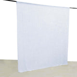 8ft White Premium Velvet Backdrop Stand Curtain Panel, Privacy Drape