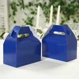 25 Pack Royal Blue Candy Gift Tote Gable Boxes, Party Favor Treat Bags - 6x3.5x7inch