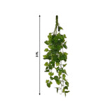 3-Pack Hanging Bush Vines - 3ft Artificial Greenery, Cottonwood Leaves for Walls, Arches & Event