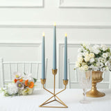 3 Pack | 11inch Dusty Blue Unscented Flickering Flameless LED Taper Candles