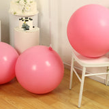 5 Pack Large Matte Pastel Pink Biodegradable Balloons, 36inch Round Eco-friendly