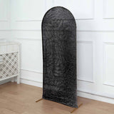 5ft Shimmer Tinsel Spandex Chiara Backdrop Stand Cover For Fitted Round Top Wedding Arch