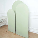 Set of 3 | Matte Sage Green Spandex Fitted Chiara Backdrop Stand Cover For Round Top