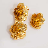 4 Pack | 16inch Large Metallic Gold Real Touch Artificial Foam DIY Craft Roses