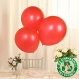 10 Pack Red Biodegradable Balloons, 18" Thickened Extra Strong Eco-friendly Latex Helium Party