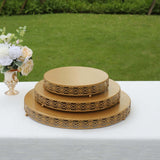 16inch Gold Metal Fleur De Lis Wedding Cake Cupcake Stand, Round Dessert Display Centerpiece