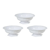 3 Pack White Roman Style Footed Compote Flower Bowl Vase Round Decorative Plastic Pedestal#whtbkgd