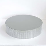 14inch Silver Rhinestones Round Metal Pedestal Cake Stand, Cupcake Holder