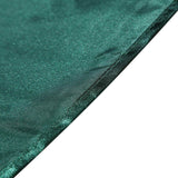 72" x 72" Hunter Emerald Green Satin Square Tablecloth Overlay