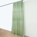 8ftx10ft Sage Green Satin Formal Event Backdrop Drape, Window Curtain Panel