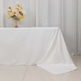 90x156inch White Rectangle Chambury Casa 100% Cotton Tablecloth