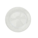 10-Pack Clear Plastic Dessert Plates – 8inch Round with Beaded Rim, Disposable#whtbkgd