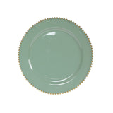 10-Pack Economy Round Plastic Charger Plates 13inch in Dusty Sage Green#whtbkgd