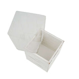 2 Pack | 6" Whitewash Square Wood Planter Box Set With Removable Plastic Liners