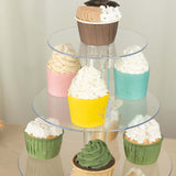 4-Tier Clear Round Acrylic Cupcake Tower Stand, Heavy Duty Cake Stand Dessert Display