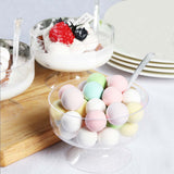 24 Pack | 6oz Crystal Clear Footed Disposable Dessert Cups With Spoons