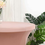 Dusty Rose Highboy Spandex Cocktail Table Cover, Fitted Stretch Tablecloth for 24"-32" Dia Tables