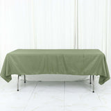 60"x126" Dusty Sage Green Polyester Rectangular Tablecloth