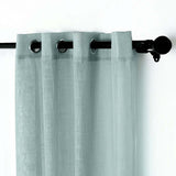 2 Pack | Handmade Dusty Blue Faux Linen Curtains 52x64 inches Curtain Panels With Chrome Grommets