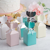 25 Pack | Blush Floral Top Satin Ribbon Party Favor Candy Gift Boxes